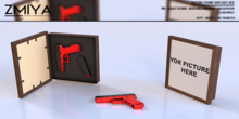 ZMIYA Picture Frame Gun Safe Red