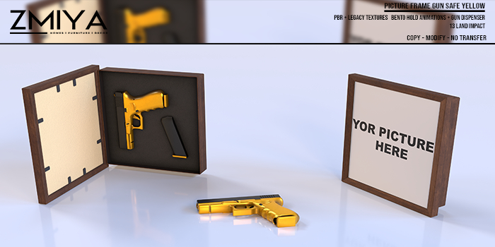 ZMIYA Picture Frame Gun Safe Yellow
