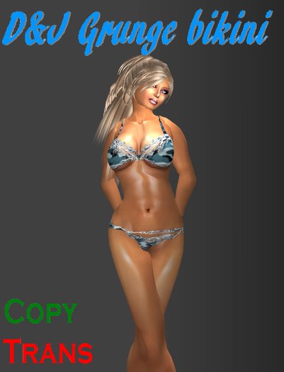 D&J Grunge bikini blue