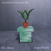 D.L. Decor Yucca Plant Pot (Terracotta) Mesh Gift