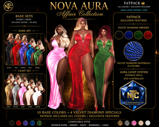 [NTC] Nova Affair Shine Dress White [Hud Add]
