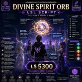 Divine Spirit Orb Companion LSL Script FULL PERM – Advanced AI Floating Guardian Orb System with Particles & Emotions