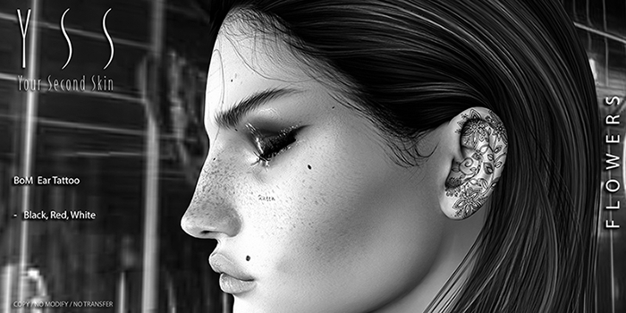 YSS Flowers Ear Tattoo BOM DEMO Add Me) Boxed