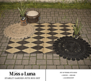 Moss & Luna- Starlit Garden Jute Rug Set (add)