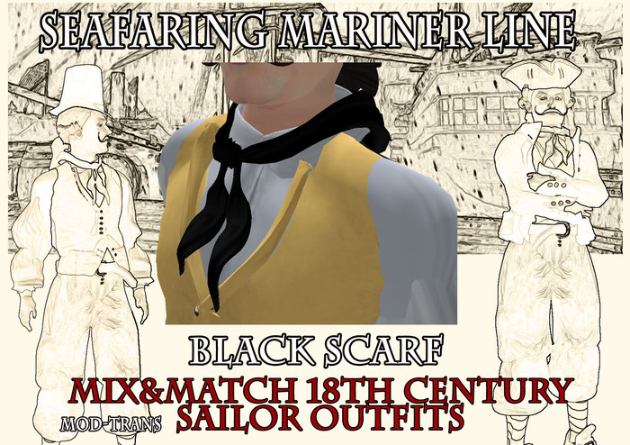 Black Sailor Scarf