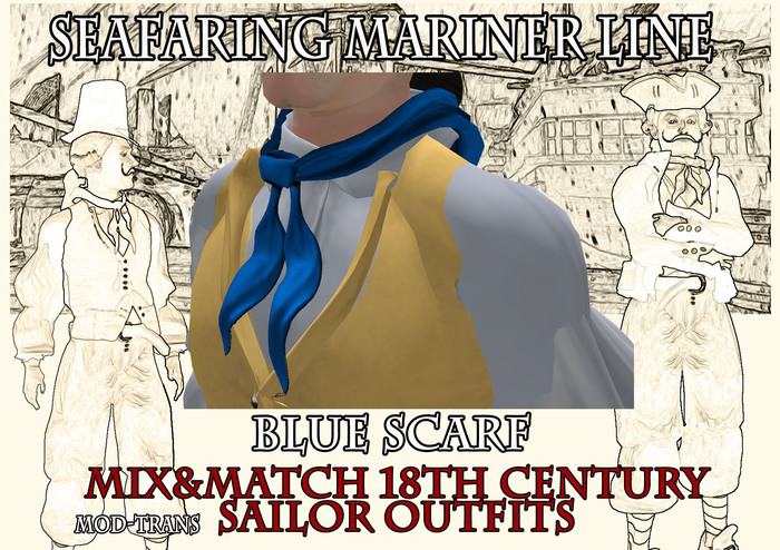 Blue Sailor Scarf