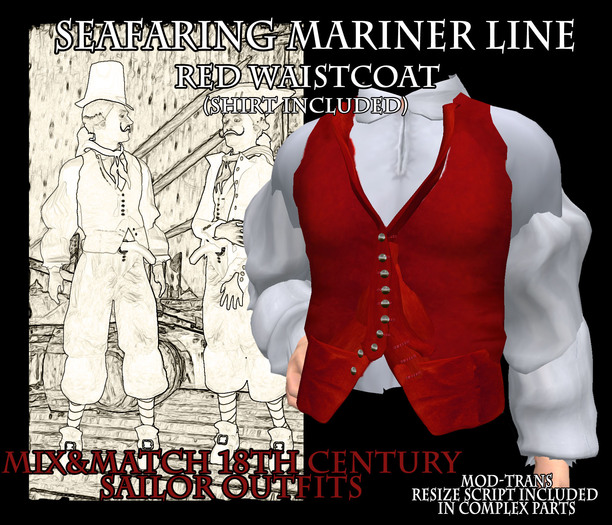 Red Sailor Waistcoat