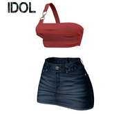REBORN Denim Skirt Outfit