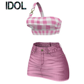 REBORN Denim Skirt Outfit