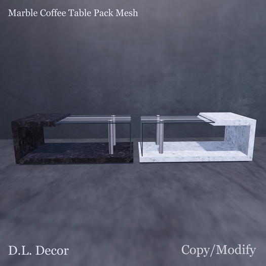 ! D.L. Decor Marble Coffee Table Pack Mesh