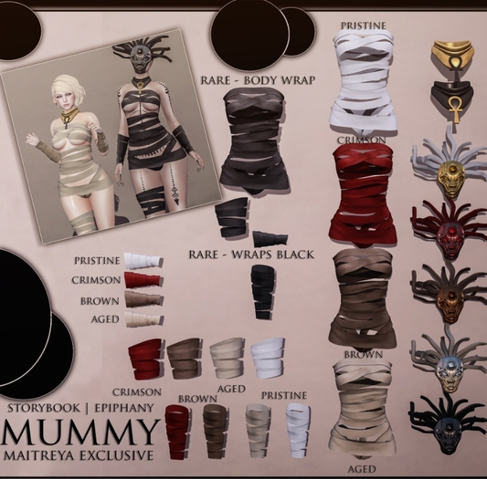 Storybook - Mummy - Death Mask - Bronze