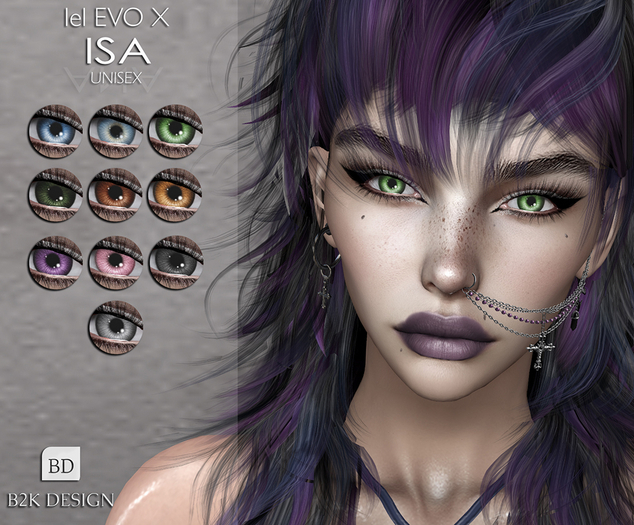 ..::B2K Design::..EYES ISA - Lelutka EvoX - Unisex