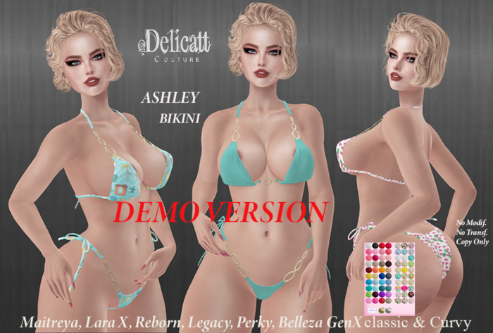 Delicatt Couture - Ashley Bikini set - Demo