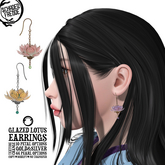 Schadenfreude Glazed Lotus Earrings