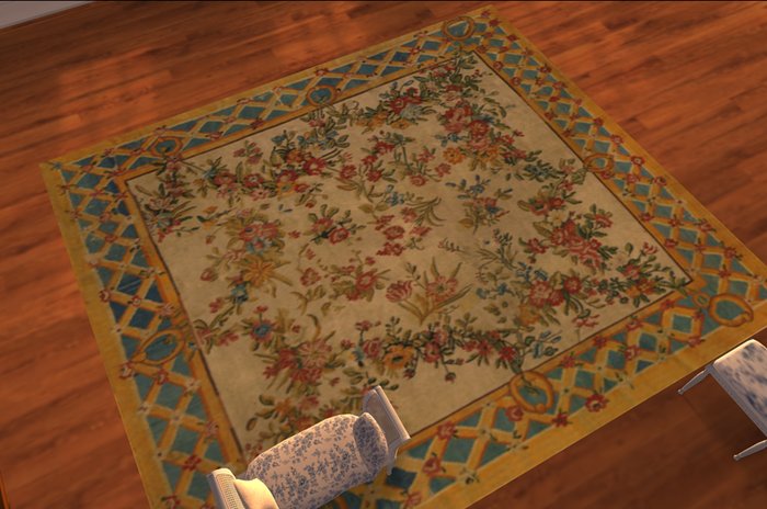 Antique Carpet Rug Yellow