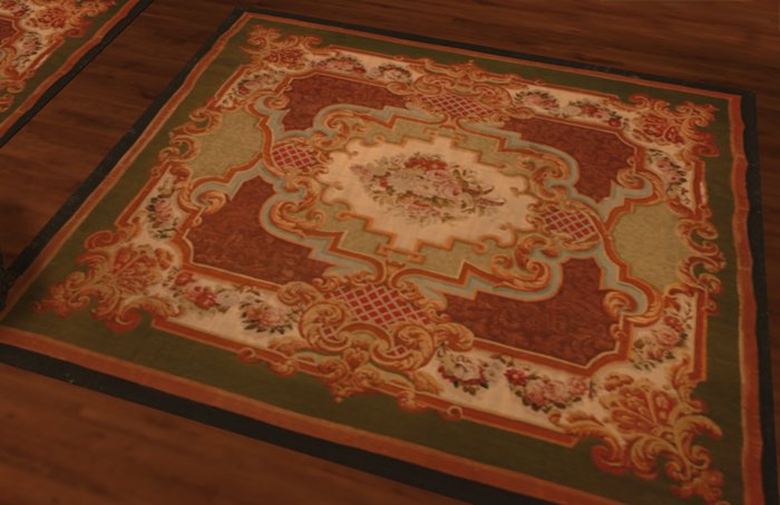 Antique Carpet Rug Green