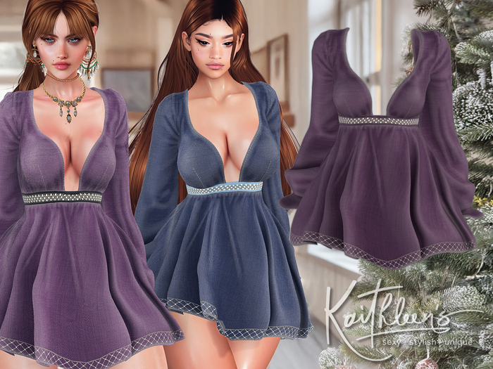 Kaithleen's Sunday Sweetheart Dress - Purple