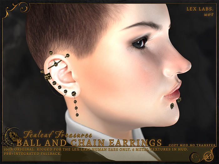 Tealeaf Treasures - Ball And Chain Earrings [Lex]