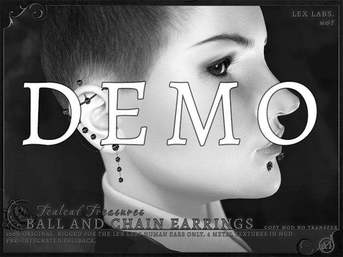 Tealeaf Treasures - Ball And Chain Earrings [Lex] DEMO