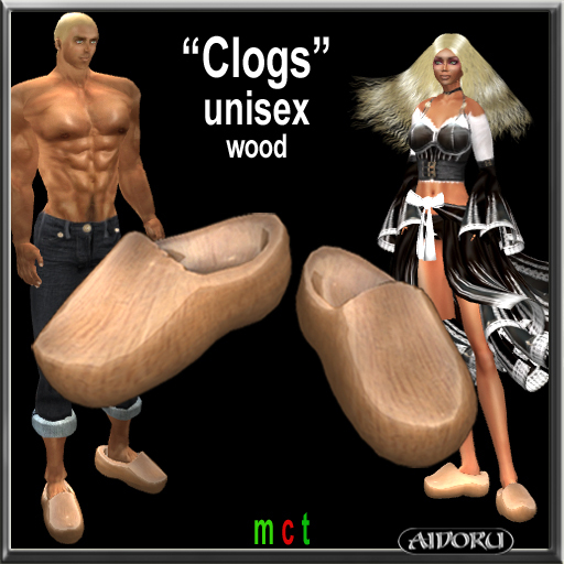 AIDORU clogs "klompen" male/female wooden clogs