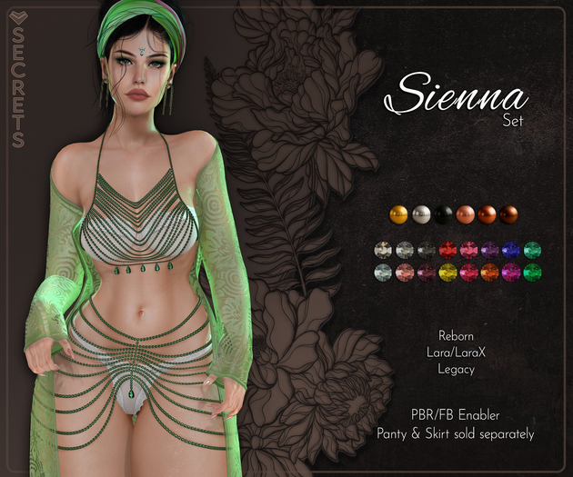 - Secrets - Sienna Top - Black - Reborn - Lara / LaraX - Legacy -