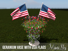 {MIMI.YES} Geranium Vase with USA Flags
