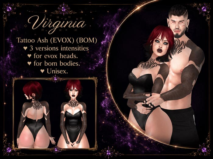 :::VIRGINIA:::Tattoo Ash (EVOX) (BOM) Unisex