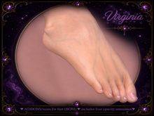 :::VIRGINIA:::ADDONS/veins for foot (BOM)includes four opacity