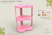cedar. sweetheart end table // fatpack