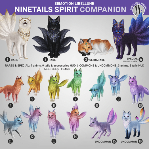 SEmotion Libellune Ninetails Spirit Companion COMMON 06