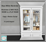 *CC* Boys White Wardrobe (boxed)