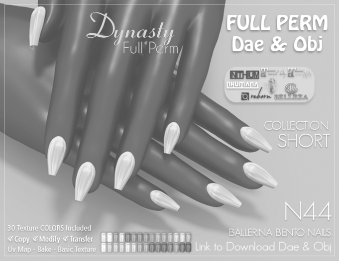 *DEMO* Dynasty - Nails BENTO Ballerina Short N44