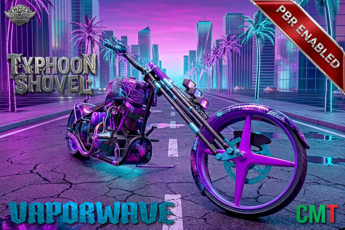 [MPCC] Typhoon Shovel "VAPORWAVE" - Custom Bike - PBR Material enabled - 70 LI - Copy & Mod