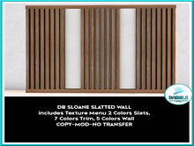 DB SLOANE SLATTED WALL add me