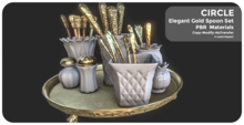 CIRCLE - Elegant Gold Spoon Set