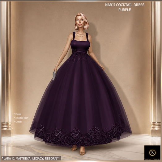 SAS - Narji Purple Cocktail Dress (LaraX & MB)