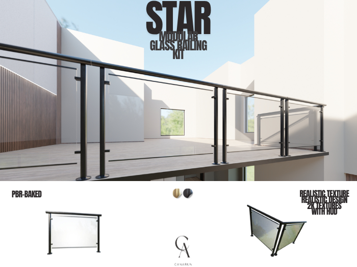 Star Glass Railing Set - CANARUN - (Rezzme)
