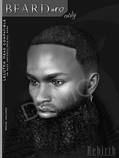 [//REBIRTH/]-BEARD_#08 curly-[DEMO]