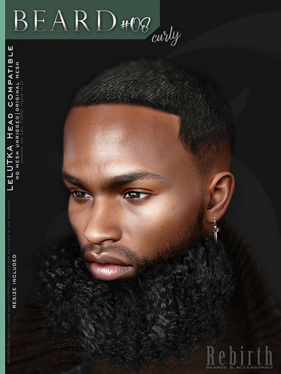 [//REBIRTH/]-BEARD_#08 curly-Grayscale