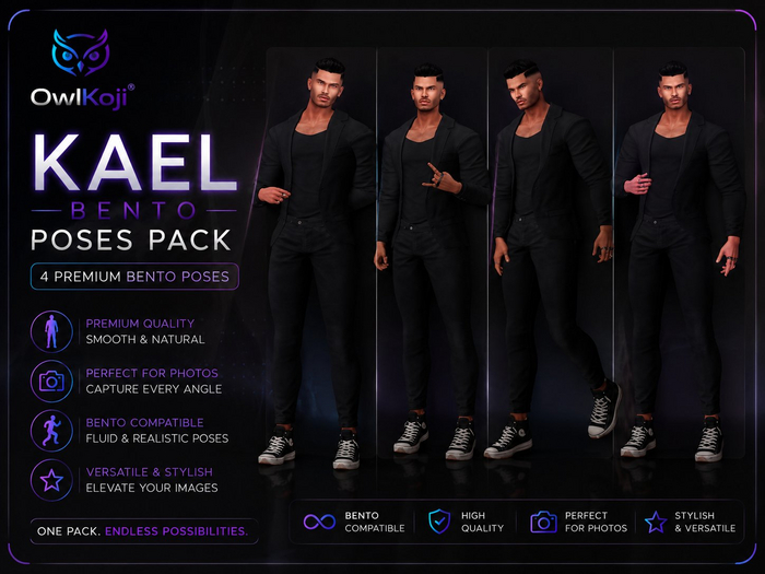 [ OwlKoji ] Kael Bento Poses Pack