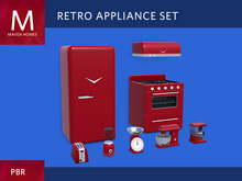 Retro Appliance Set - Red