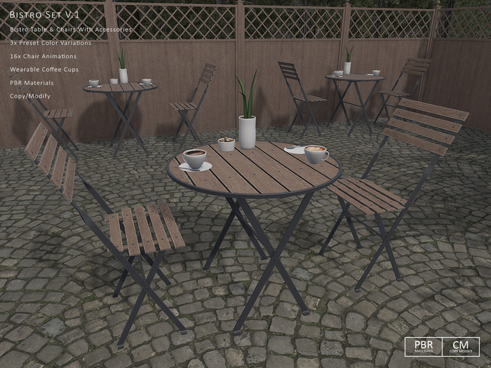 [AC] Bistro Set V.1 - PBR - Copy/Mod