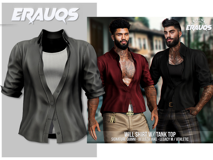 [ ERAUQS ] - Will Shirt w/ Tank Top - 02