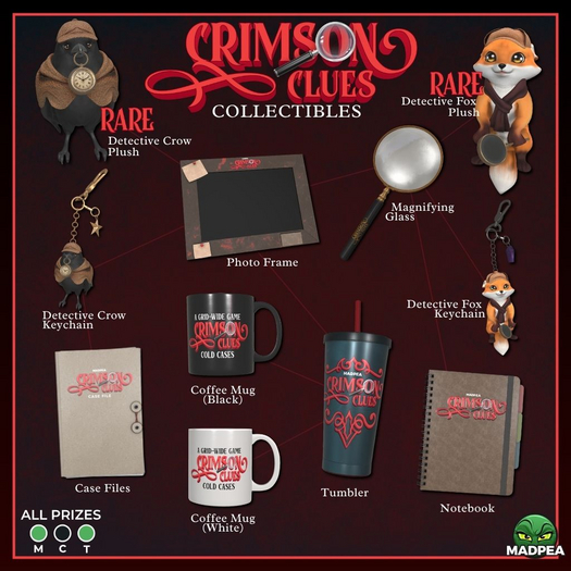 MadPea Crimson Clues Collectibles - Detective Fox Plush RARE