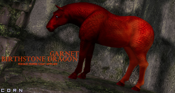 C O R N - GARNET BIRTHSTONE DRAGONS