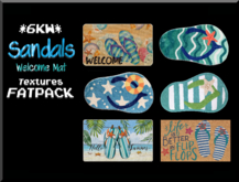 *6KW* FULL PERM Sandals Welcome Mat Textures FATPACK