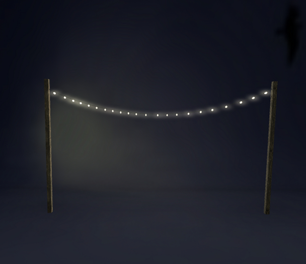 (Milk Motion) stringlight on poles 1Li