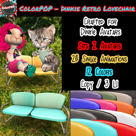 ColorPOP - Dinkie Retro Lovechair (ADD to Unpack)