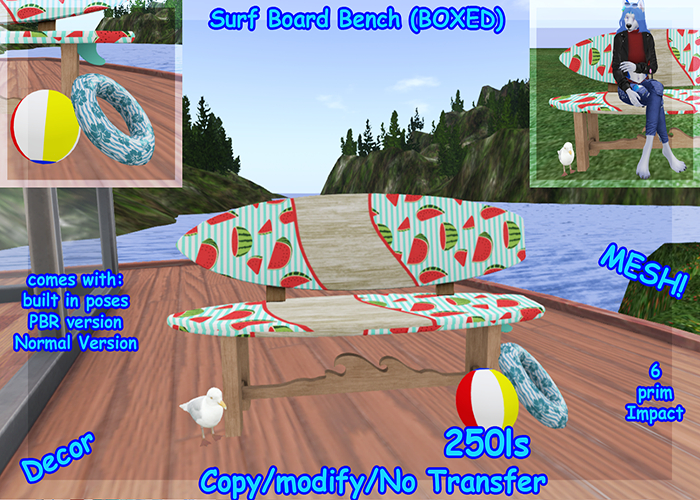 Surf Board Bench (BOXED)