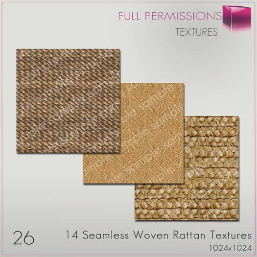 Full Perm 14 Woven Rattan Textures 26